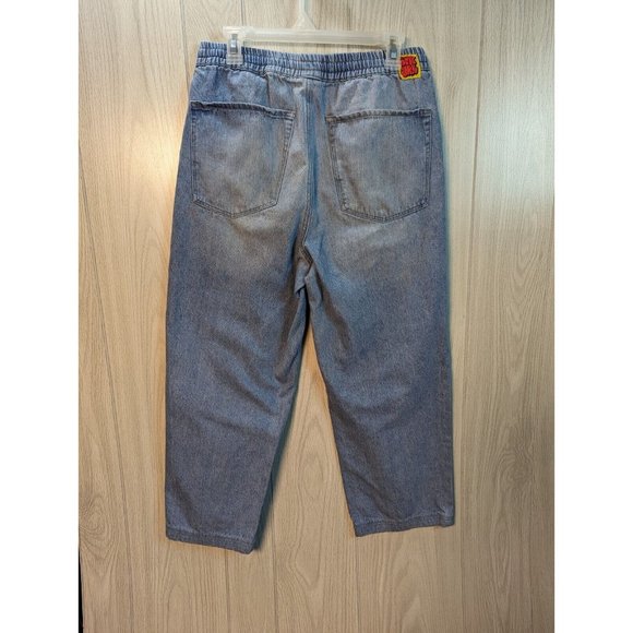 Empyre Women's Denim Jeans Light Wash Draw String Elastic Waist Size Medium - Picture 5 of 13